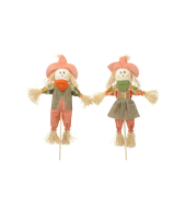 Vogelscheuche sort. am Stab Herbst