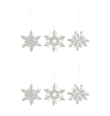 Weihnachtlicher Behang Schneeflocke sortiert