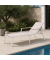Sonnenliege Paros 76x36x196cm sand Aluminium/Teakholz