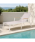 Sonnenliege Paros 76x36x196cm sand Aluminium/Teakholz