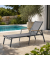 Sonnenliege Paros 76x36x196cm anthrazit Aluminium/Teakholz 