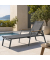 Sonnenliege Paros 76x36x196cm anthrazit Aluminium/Teakholz 