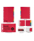 Kartonregister 80086390, 10-teilig blanko, A4+, 220 g/m&sup2;, farbige Taben, 10-teilig