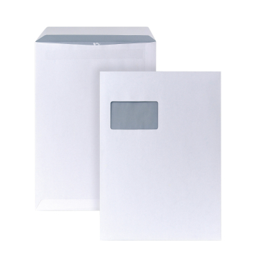 Versandtaschen Posthorn 05270477, C4, mit Fenster, selbstklebend, 90g, wei&szlig;
