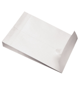 Faltentaschen 2912, C4, mit Fenster, haftklebend, 20mm-Falte, 125g, wei&szlig;