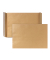 Faltentaschen Posthorn 00014341, E4, ohne Fenster, haftklebend, 40mm-Falte, 130g, braun