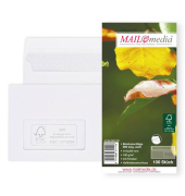 Briefumschlag 30001836, Din Lang, mit Fenster, haftklebend, 100g, wei&szlig;
