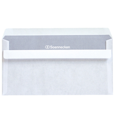 Briefumschlag 2074, Din Lang, ohne Fenster, selbstklebend, 75g, wei&szlig;