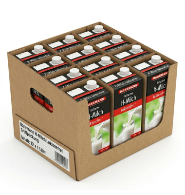 H-Milch 002960, 1,5% Fett, laktosefrei, 12x 1 Liter, im Tetrapack