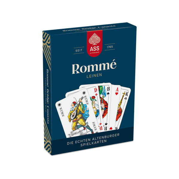 Spielkarten Romme FSC Leinen franzBild 4042677700742 ASS