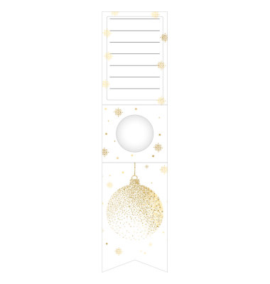 Flaschenanh&auml;nger Weihnachtlicher Kugel wsgold
