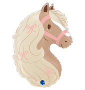 Folienballon Boho Ponykopf 81 cm