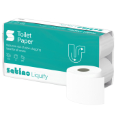 Toilettenpapier Satino Liquify selbstaufl&ouml;send 070560, 3-lagig, hochwei&szlig;, 250 Blatt / Rolle,