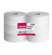 Toilettenpapier Racon Comfort Jumbo 090538-60, 2-lagig, hochwei&szlig;, 2111 Blatt / Rolle,