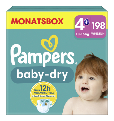 Windeln Baby Dry Maxi Plus, Gr&ouml;&szlig;e 4+ (10-15 kg)