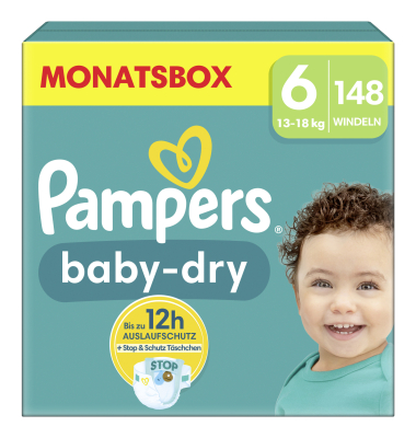 Windeln Baby Dry XL, Gr&ouml;&szlig;e 6 (13-18 kg)