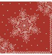 Weihnachtlicher Zelltuchserviette 33x33cm