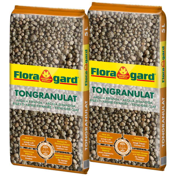 Floragard Tongranulat 5l 2St 4006398404990 Floragard 2 Stück