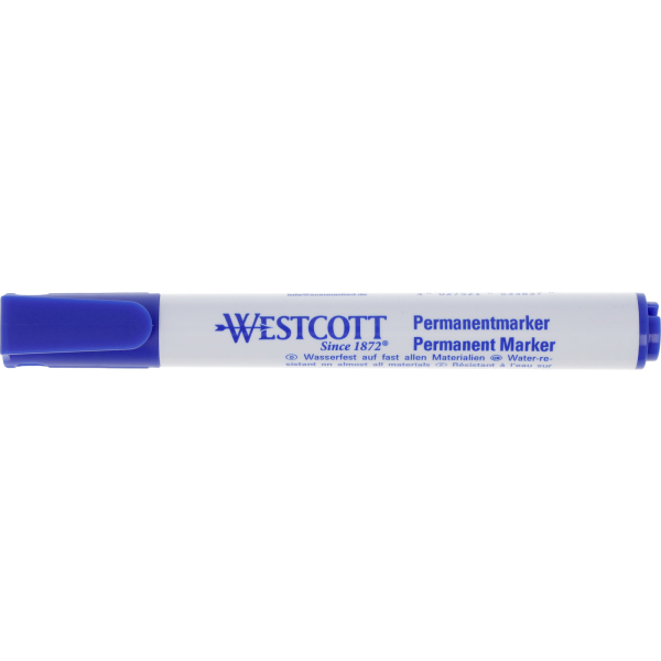 Westcott Permanentmarker E-713007 00, blau, 1,5-3mm Rundspitze 4027521533837 Westcott