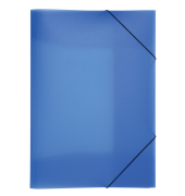 Eckspannmappe Lucy Colours 21638-07, A3 blau-transparent Polypropylen (PP) 80g, mit 3 Einschlagklappen