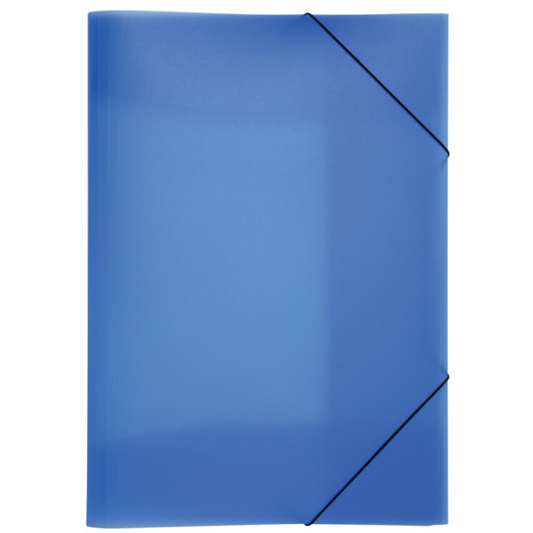Pagna Eckspannmappe Lucy Colours 21638-07, A3 blau-transparent Polypropylen (PP) 80g, für ca. 250 Blatt, mit 3 Einschlagklappen 400921