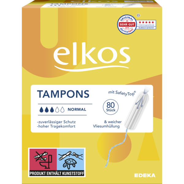 Elkos Tampons, Normal 4311501002612 Elkos 80 Stück