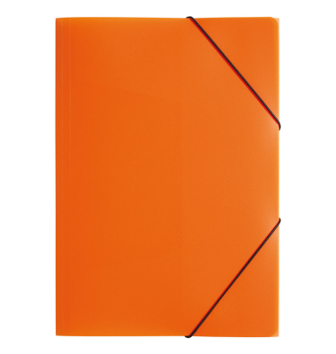 Eckspannmappe Lucy Trend 21638-09, A3 orange Polypropylen (PP), f&uuml;r ca. 250 Blatt  (80 g/m&sup2;), mit 3 Einschlagklappen
