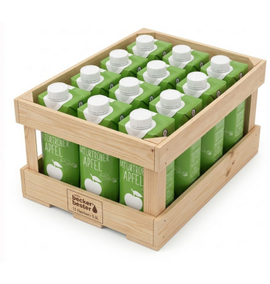 Apfelsaft Naturtr&uuml;ber Apfel 335019, 12x 330ml Tetrapack