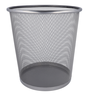 Papierkorb Mesh E-744607 00, rund, silber