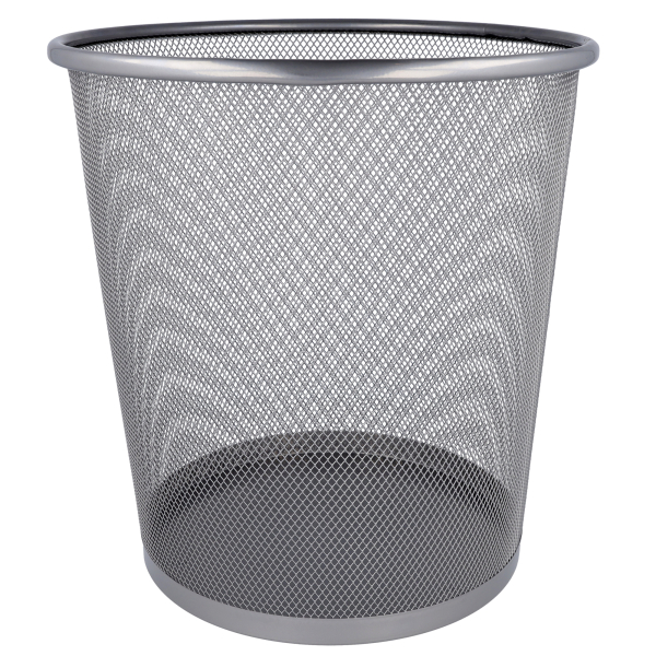 Westcott Papierkorb Mesh E-744607 00, rund, silber 4027521527829 Westcott