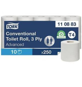 Toilettenpapier Advanced 110883, 3-lagig, wei&szlig;, 250 Blatt,