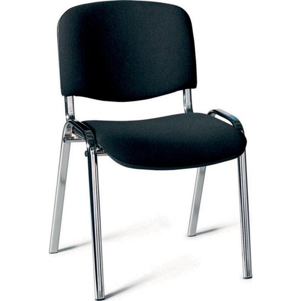 Deskin Besucherstuhl ISO, schwarz / chrom, 4-Fuß-Gestell 4255704332643 Deskin