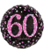 3378801 Sparkling 43cm Folienballon Happy Birthday 60 pink