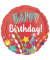 Folienballon Happy Birthday - &Oslash; 43 cm