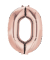 Folienballon XXL Zahl 0 - rose gold