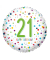 Folienballon Happy Birthday 21 Konfetti