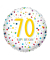 Folienballon Happy Birthday 70 Konfetti