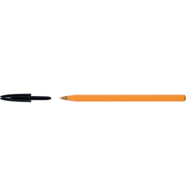 Kugelschreiber Orange Original fine, Kappenmodell, 0,35 mm, schwarz BIC 8099231