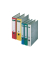 Ordner Standard 220122, A4 80mm breit Karton schwarz/blau