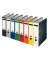Ordner Standard 220125, A4 80mm breit Karton farbig sortiert