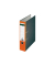 Ordner Standard 220126, A4 80mm breit Karton schwarz/orange