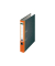 Ordner Standard 221126, A4 52mm schmal Karton schwarz/orange