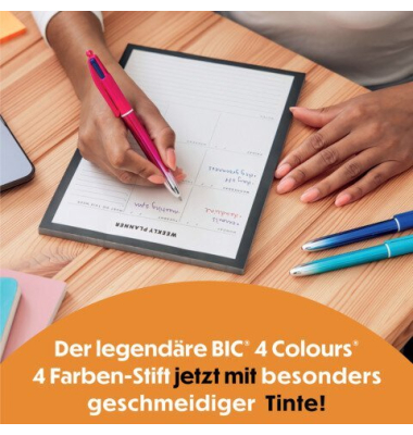 Display Vierfarbkugelschreiber 4 Colours&reg, Smooth Gradient, 0,4mm BIC 524093