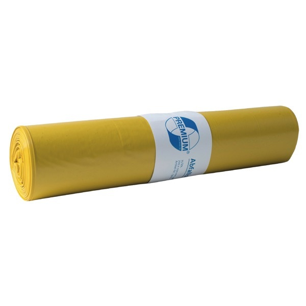 DEISS Müllsack Recycling - 120 Liter gelb 25 Stück Recycling-LDPE.