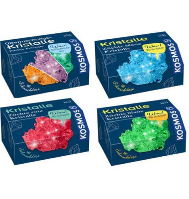Mitbringspiel Experiment Kristalle, 4 Titel, sortiert KOSMOS 976750