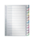 Kunststoffregister 1275-00-00, 12-teilig blanko, A5, 120&micro;m, farbige Fenstertaben, 12-teilig