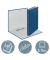 Ringbuch Standard 4209-00-35, A4 2 Ringe 16mm Ring-&Oslash; Karton, PP-kaschiert blau