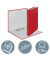 Ringbuch Standard 4209-00-25, A4 2 Ringe 16mm Ring-&Oslash; Karton, PP-kaschiert rot