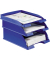 Briefablage Plus flach 5237-00-35, A4/C4, blau, Polystyrol stapelbar