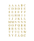 3727 Buchstaben 7,5 mm Gold Folie 2Bg